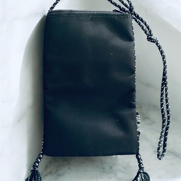 Far Nine Black Embroidered Crossbody Bag with Bohemian Flair - Picture 2 of 2